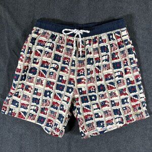 Tommy Hilfiger Swim Trunks Vintage L Flags
